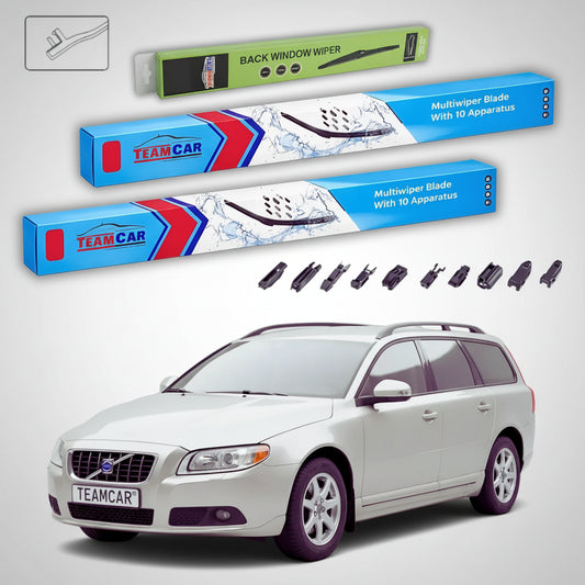 Ștergătoare Volvo V70 III 2007-2016 | Set Față și Spate Flat – TeamCar®