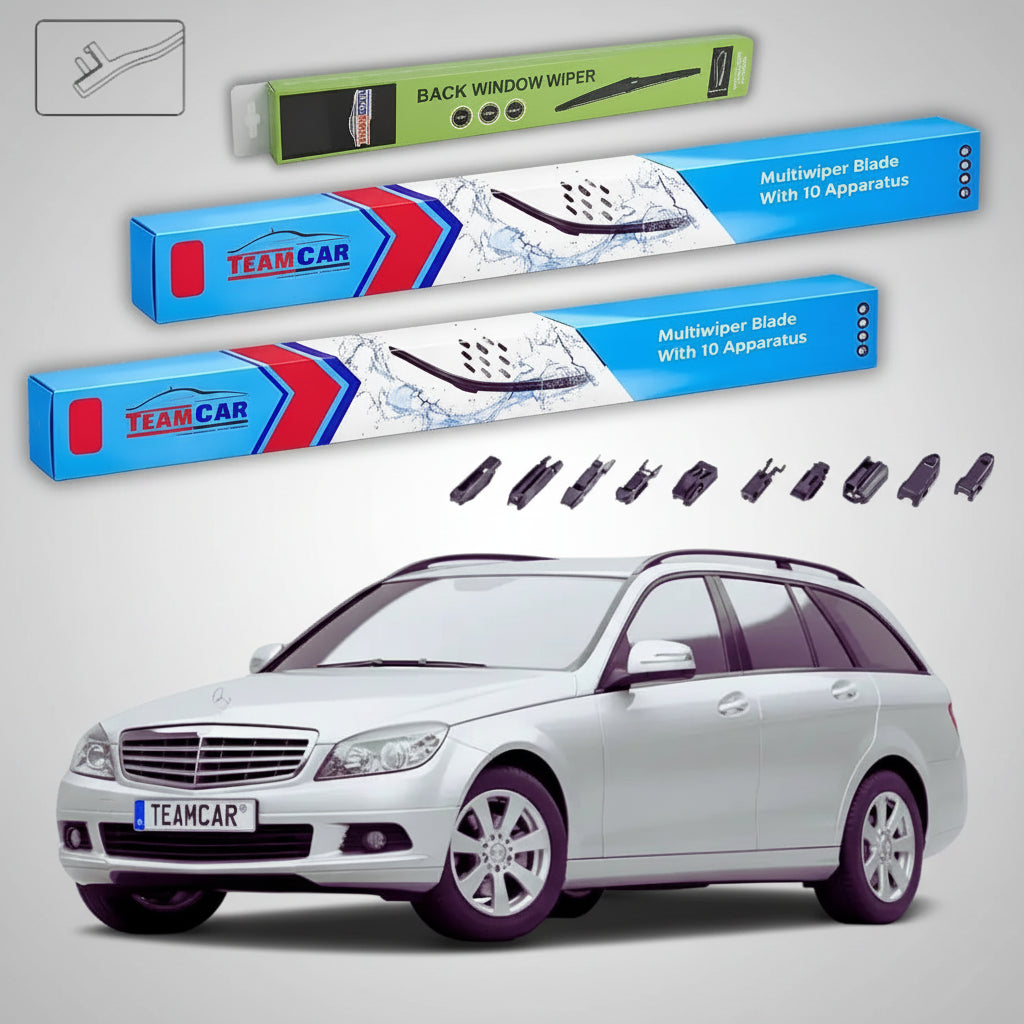 Ștergătoare Mercedes-Benz Clasa C S204 T-Model 2008-2013 | Set Față și Spate Flat – TeamCar®