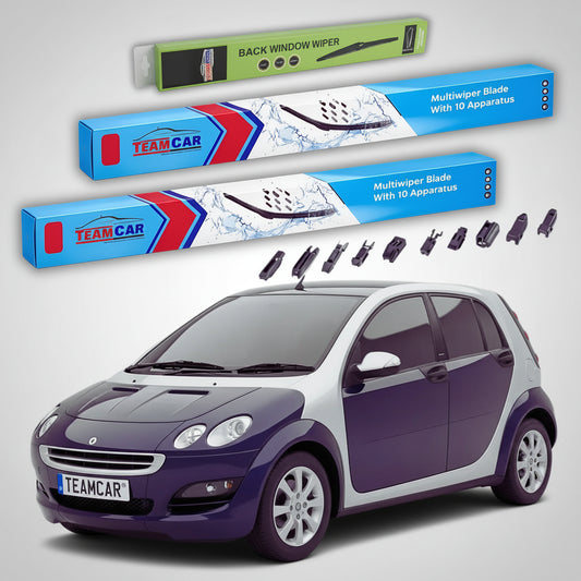Ștergătoare Smart Forfour 454 2004-2007 | Set Față și Spate Flat Premium – TeamCar®