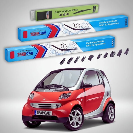 Ștergătoare Smart Fortwo Coupé 450 1998-2004 | Set Față și Spate Flat Premium – TeamCar®