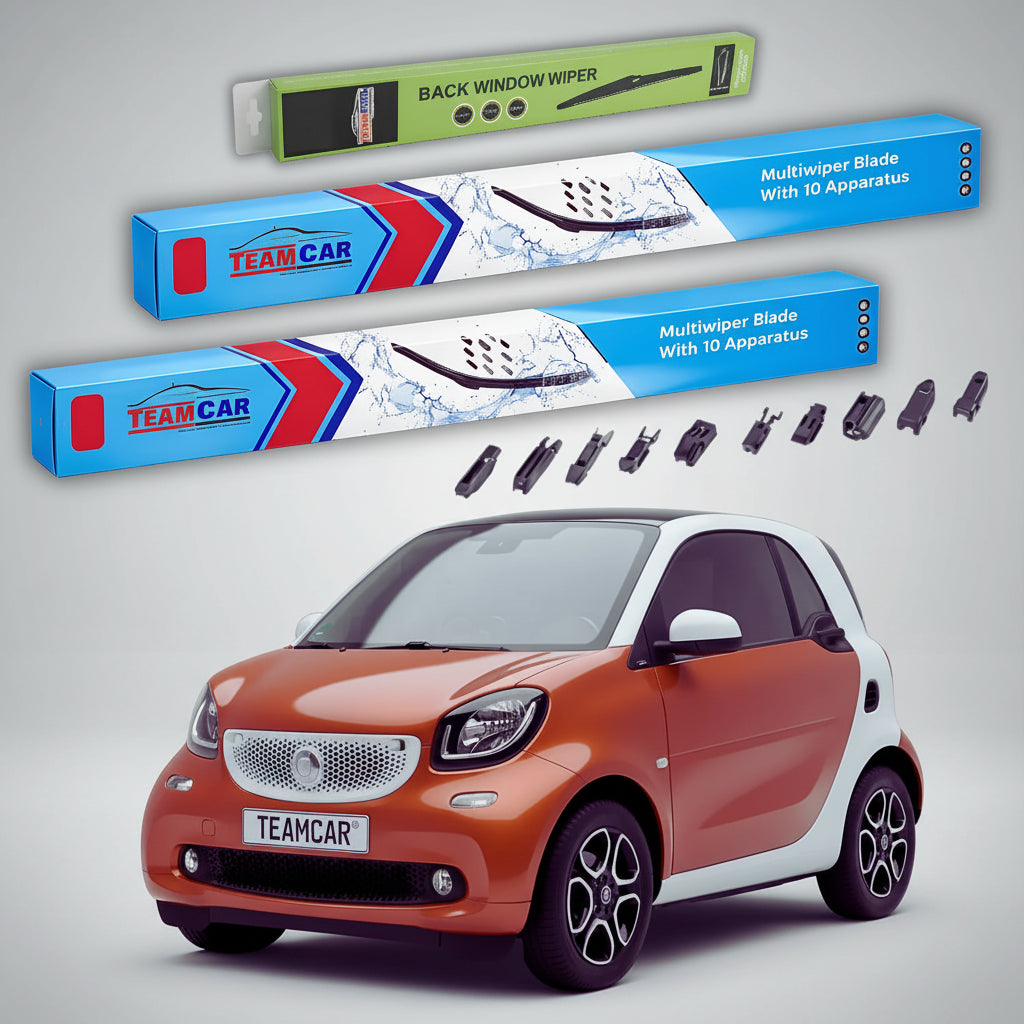 Ștergătoare Smart Fortwo Coupe 453 2014-2021 | Set Față și Spate Flat Premium – TeamCar®