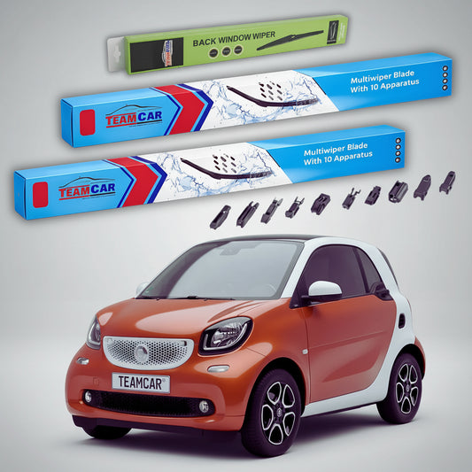 Ștergătoare Smart Fortwo Coupe 453 2014-2021 | Set Față și Spate Flat Premium – TeamCar®