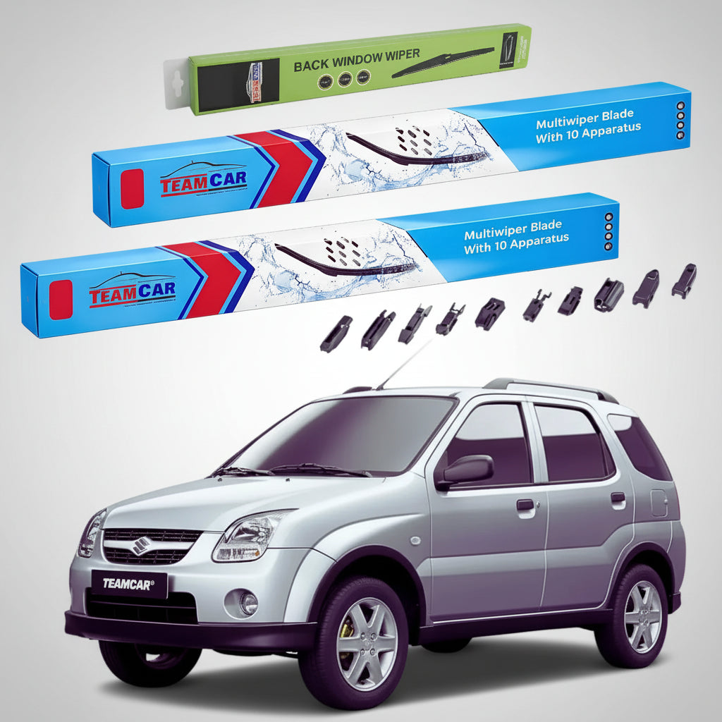 Ștergătoare Suzuki Ignis II MH Hatchback 2003-2007 | Set Față și Spate Flat Premium – TeamCar®