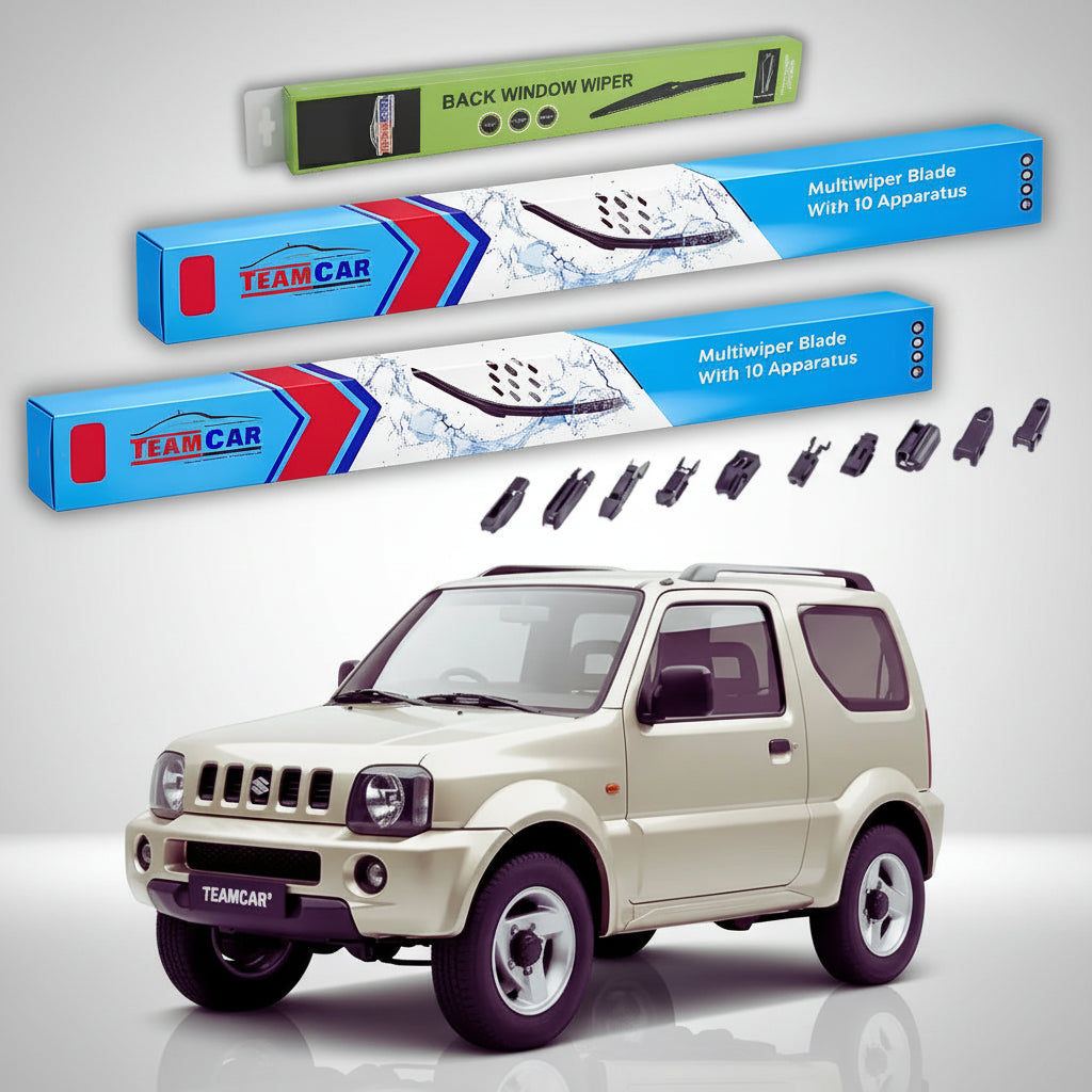 Ștergătoare Suzuki Jimny FJ 1998-2018 | Set Față și Spate Flat Premium – TeamCar®