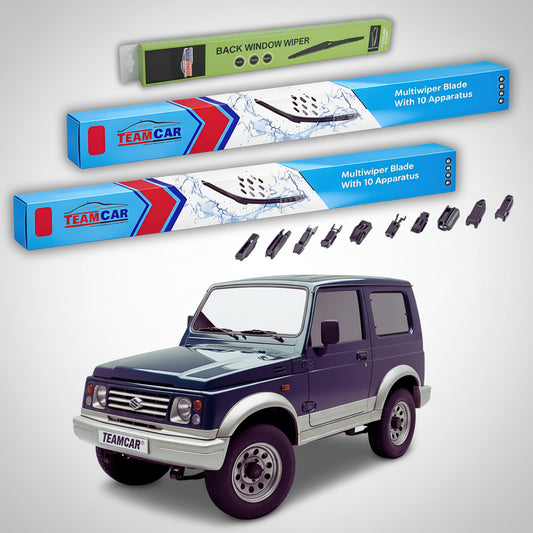 Ștergătoare Suzuki Samurai SJ 1987-2004 | Van/Hardtop | Set Față și Spate Flat Premium – TeamCar®