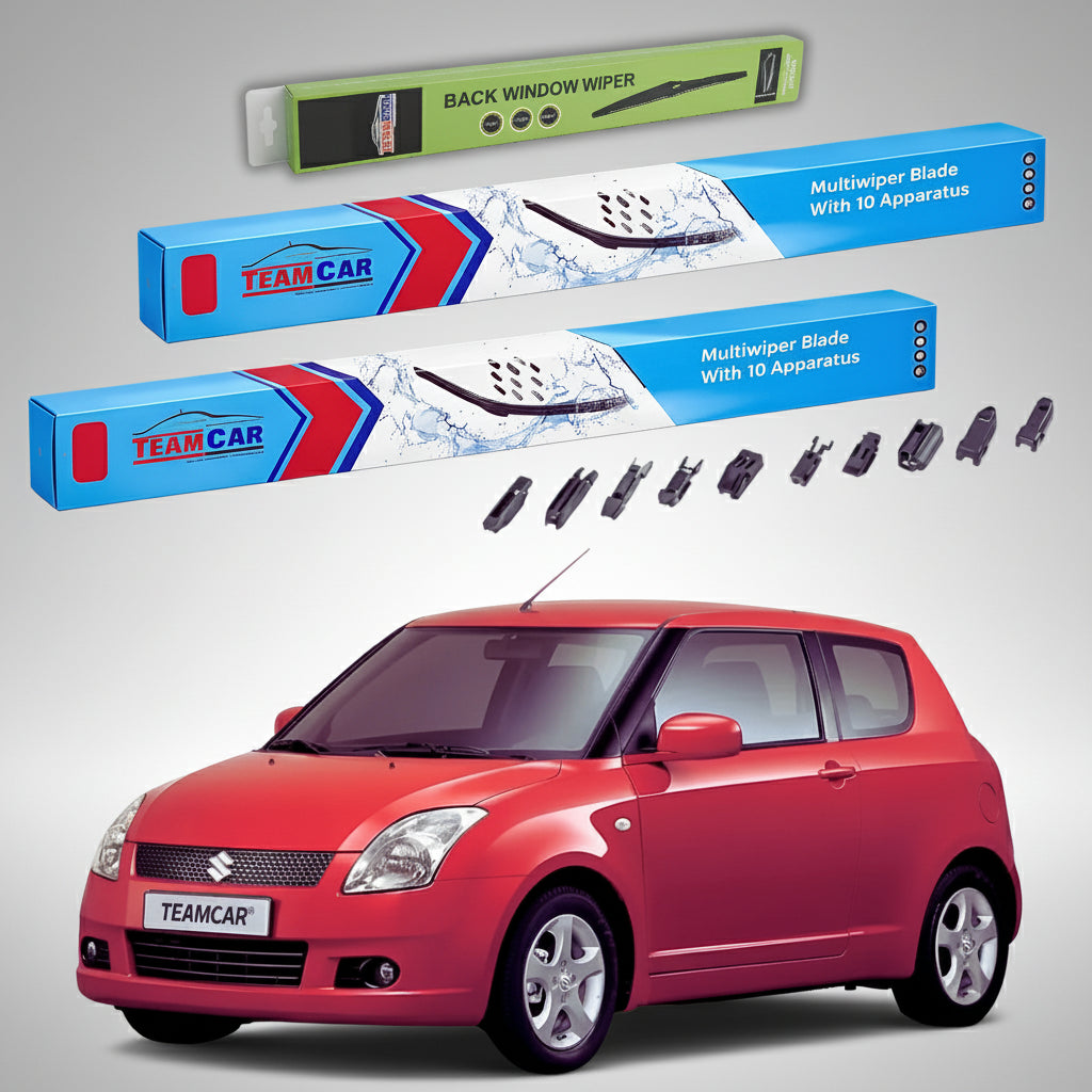Ștergătoare Suzuki Swift FZ/NZ 3 Uși 2010-2017 | Set Față și Spate Flat Premium – TeamCar®