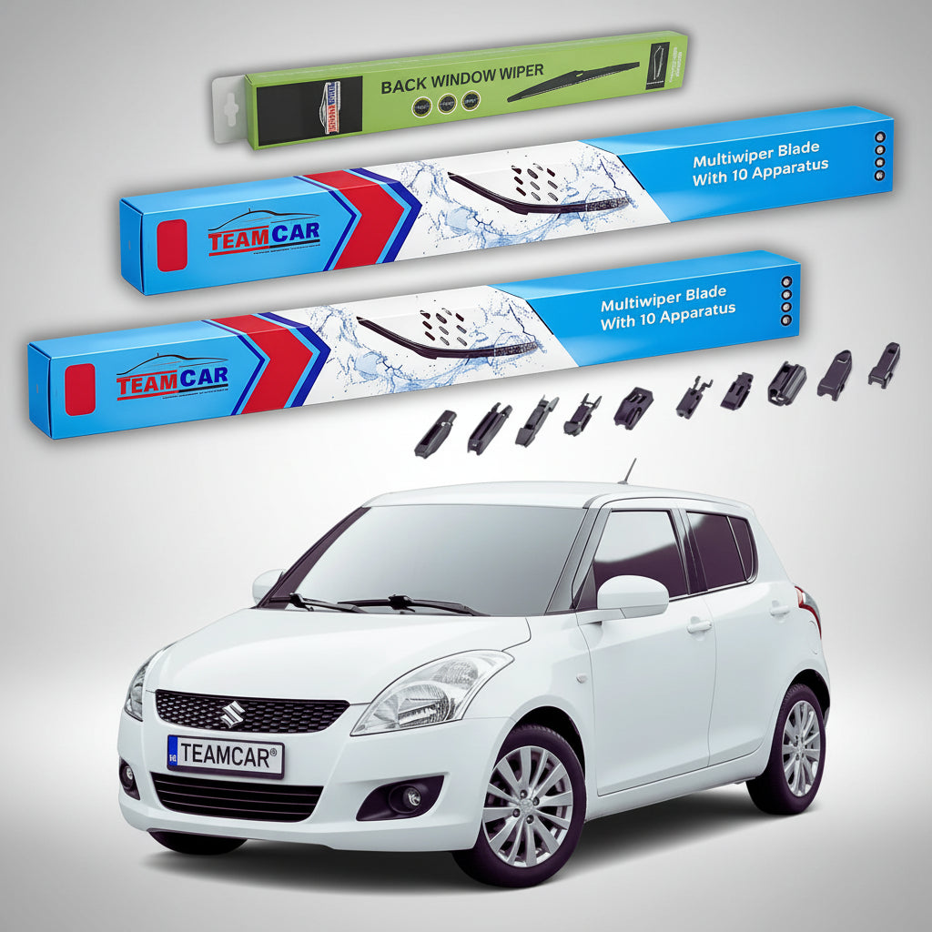 Ștergătoare Suzuki Swift FZ/NZ 5 Uși 2010-2017 | Set Față și Spate Flat Premium – TeamCar®