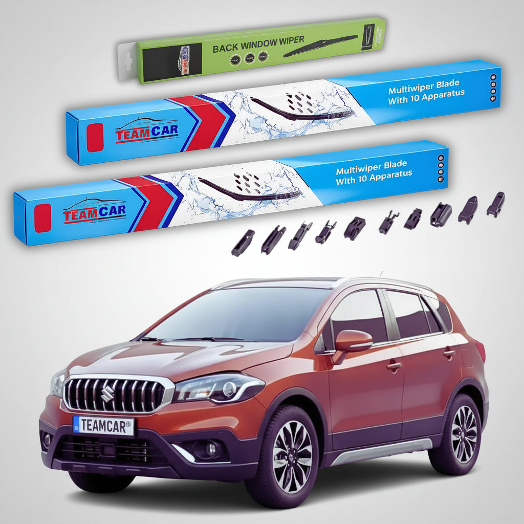 Ștergătoare Suzuki SX4 S-Cross JY 2016-2022 | Set Față și Spate Flat Premium – TeamCar®