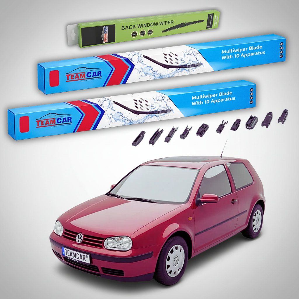 Ablaktörlők Volkswagen Golf 4 3 ajtós 2002-2003 | Prémium ablaktörlő szett első és hátsó, lapos kivitelben – TeamCar®