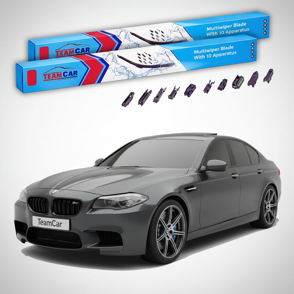 Ștergătoare TeamCar® pentru BMW M5 (F10) 2011–2016 – Set Față Flat Premium