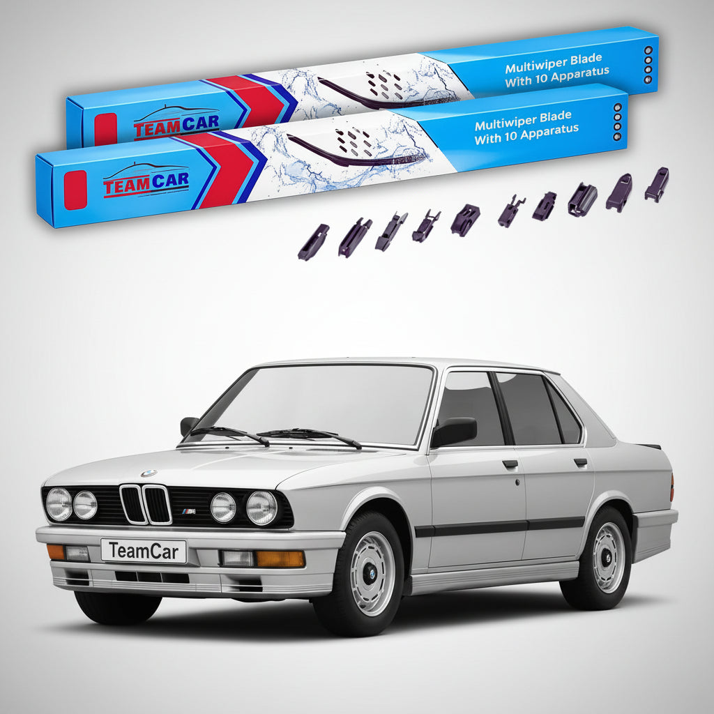 Ștergătoare TeamCar® pentru BMW M5 Sedan (E28) 1985–1987 – Set Față Flat Premium