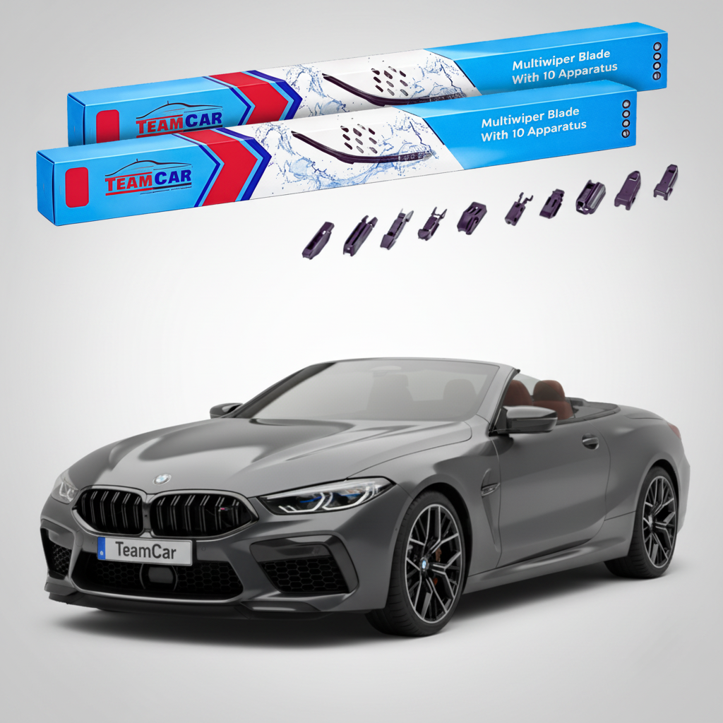 Ștergătoare TeamCar® pentru BMW M8 Cabriolet (F91) 2019–prezent – Set Față Flat Premium