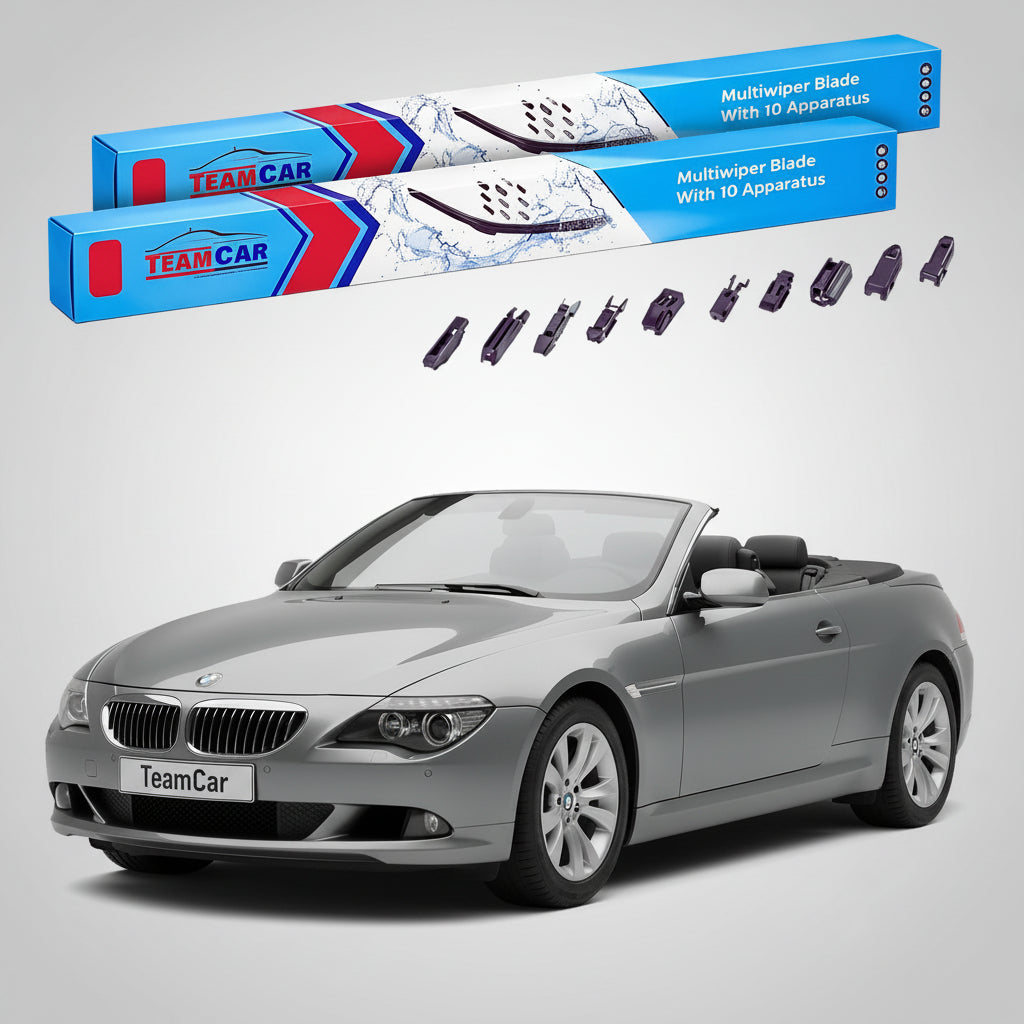Ștergătoare TeamCar® pentru BMW Seria 6 Cabriolet (E64) 2004–2010 – Set Față Flat Premium