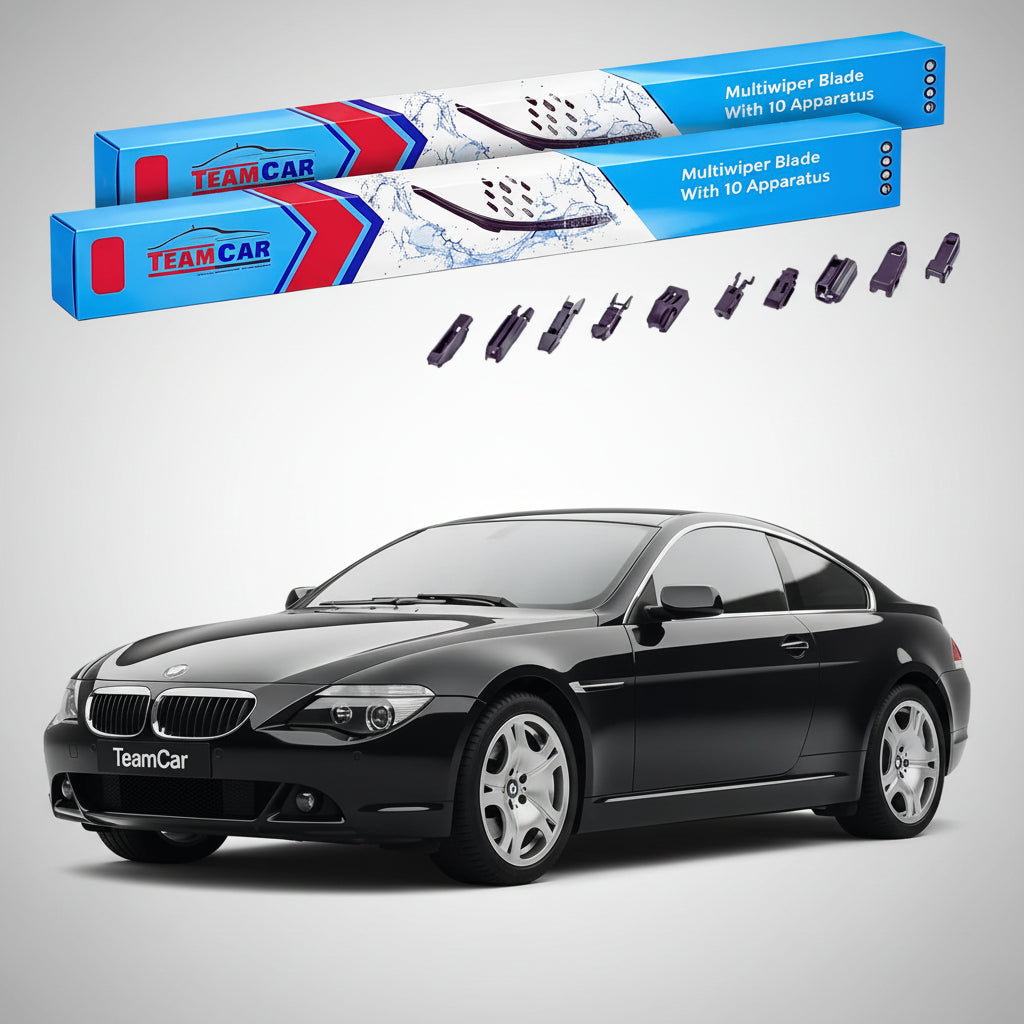Ștergătoare TeamCar® pentru BMW Seria 6 Coupe (E63) 2004–2010 – Set Față Flat Premium