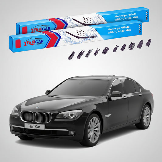 Ștergătoare TeamCar® pentru BMW Seria 7 (F01/F02/F03/F04) 2008–2015 – Set Față Flat Premium