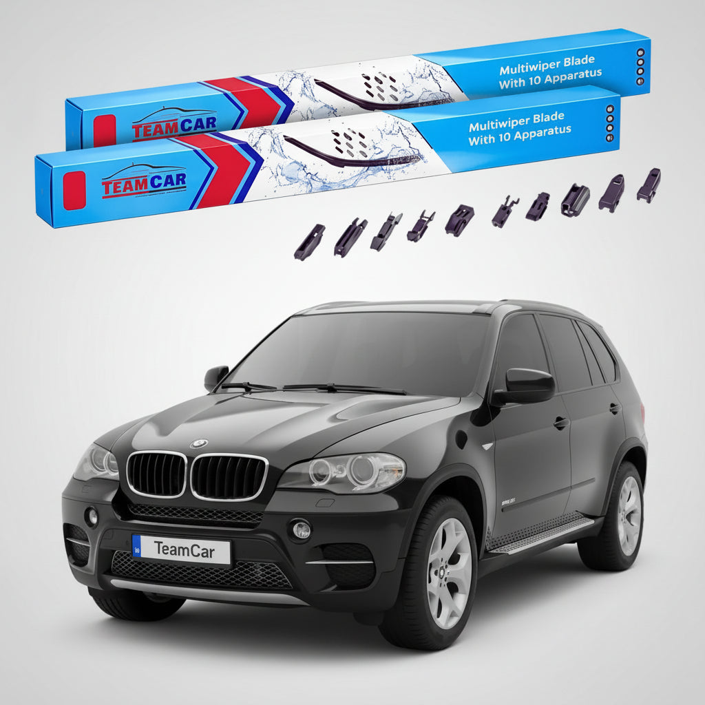 Ștergătoare TeamCar® pentru BMW X5 (E70) 2006–2011 – Set Față Flat Premium