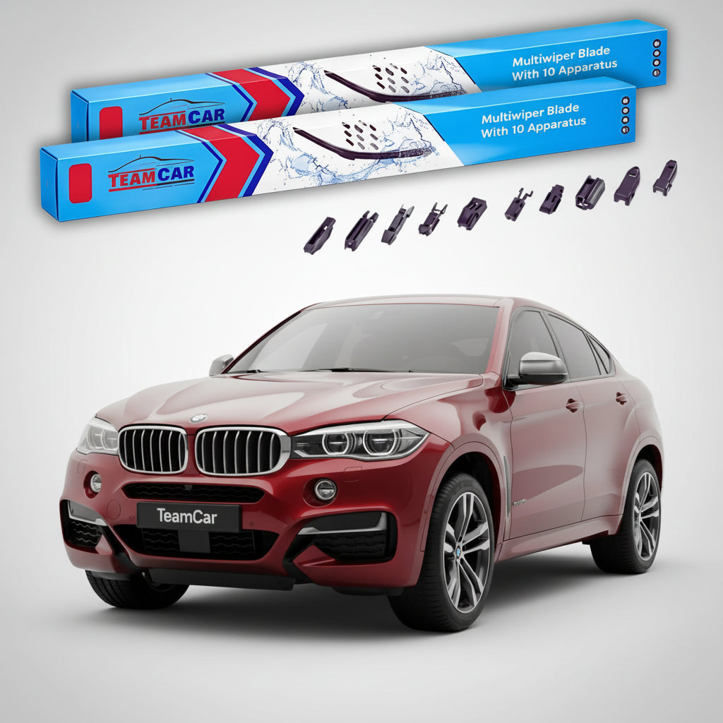 Ștergătoare TeamCar® pentru BMW X6 (E71/E72) 2008–2012 – Set Față Flat Premium