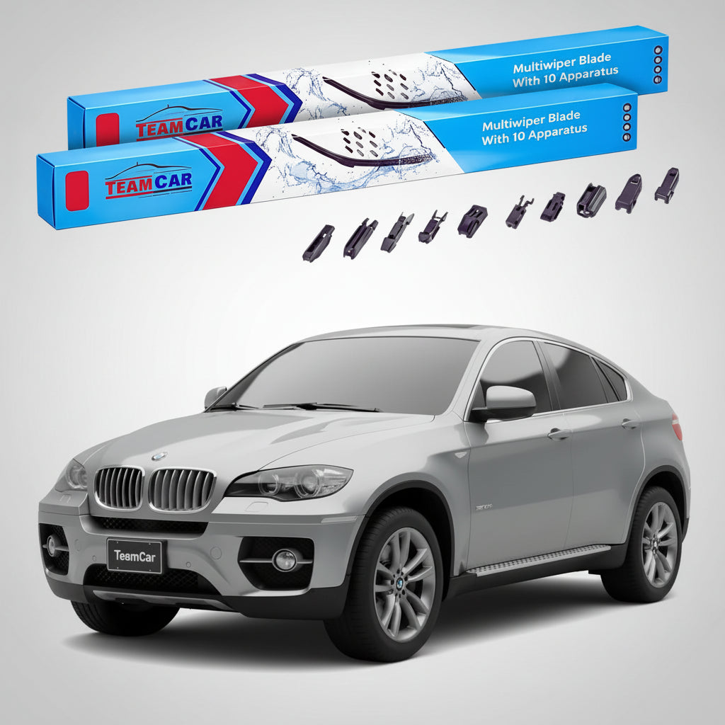 Ștergătoare TeamCar® pentru BMW X6 (E71/E72) Facelift 2012–2014 – Set Față Flat Premium