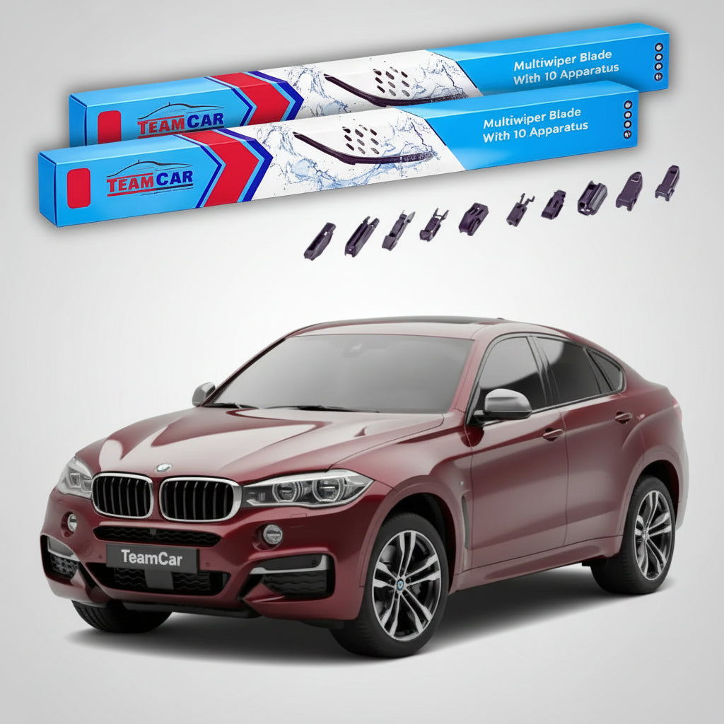 Ștergătoare TeamCar® pentru BMW X6 (F16) 2014–2019 – Set Față Flat Premium