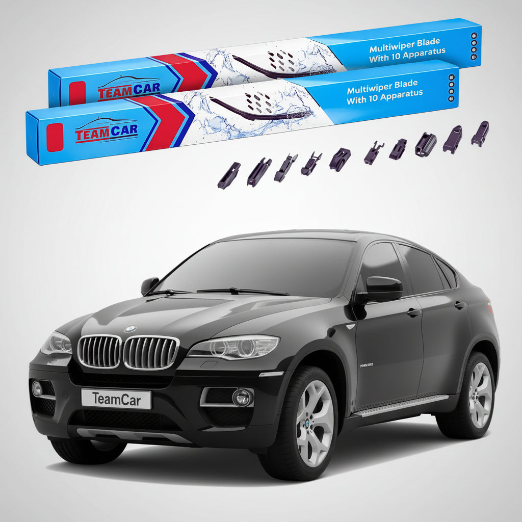 Ștergătoare TeamCar® pentru BMW X6 M (E71) Facelift 2012–2014 – Set Față Flat Premium