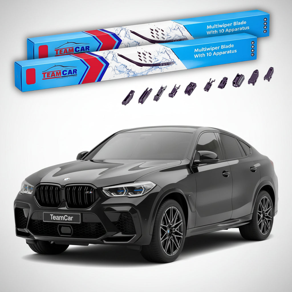 Ștergătoare TeamCar® pentru BMW X6 M (F96) 2019–prezent – Set Față Flat Premium