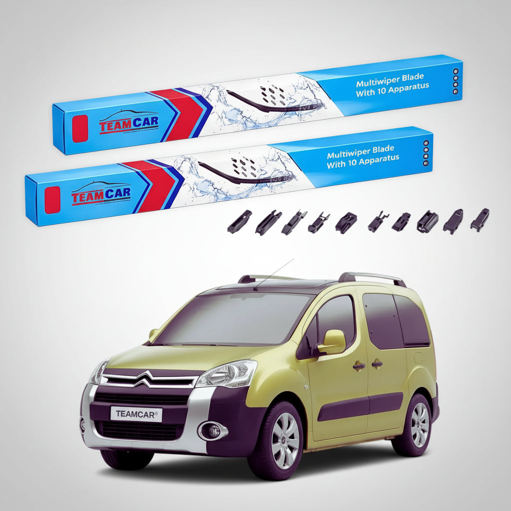 Ștergătoare Citroën Berlingo Gen II (B9) MPV 2008-prezent | Set Față Flat Premium – TeamCar®