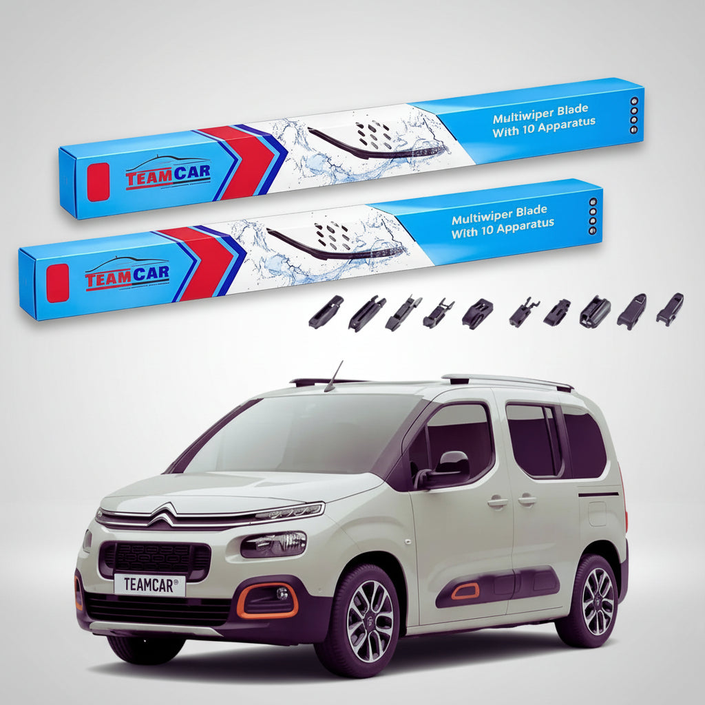 Ștergătoare Citroën Berlingo Gen III (K9) MPV 2018-prezent | Set Față Flat Premium – TeamCar®