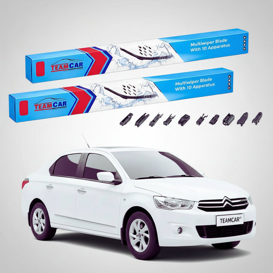 Ștergătoare Citroën C-Elyssée Gen I Sedan 2012-prezent | Set Față Flat Premium – TeamCar®