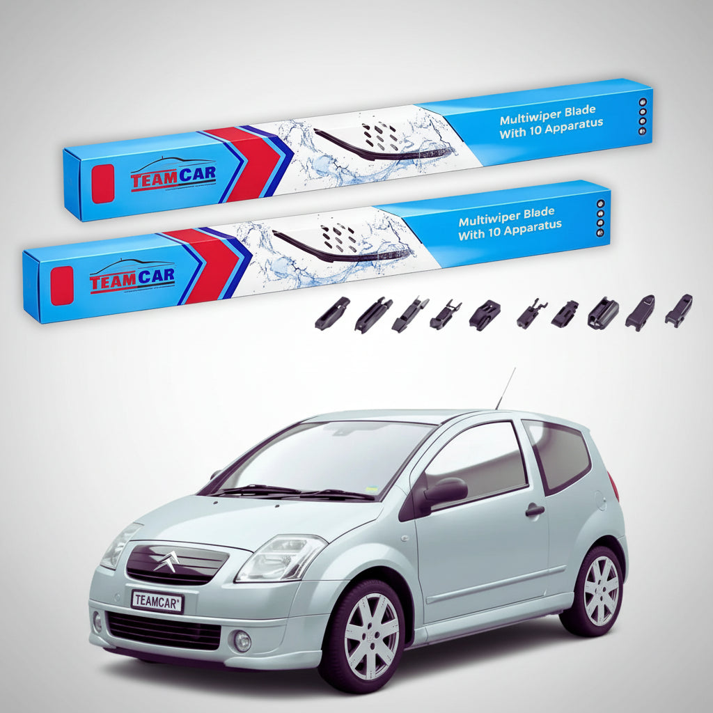 Ștergătoare Citroën C2 Gen I JM Hatchback 2003-2009 | Set Față Flat Premium – TeamCar®