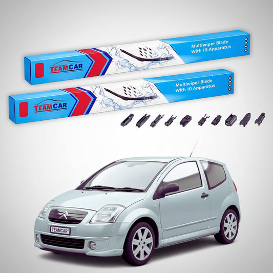 Ștergătoare Citroën C2 Gen I JM Hatchback 2003-2009 | Set Față Flat Premium – TeamCar®