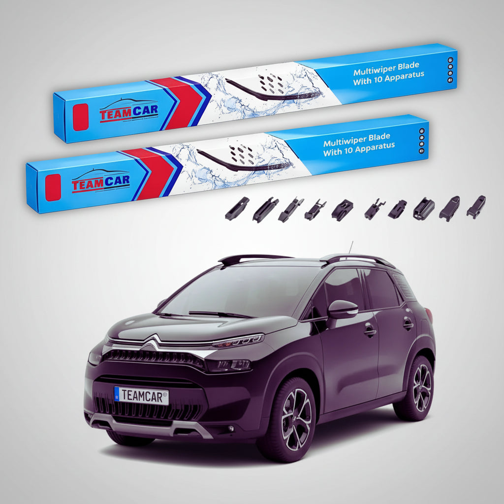 Ștergătoare Citroën C3 Aircross Gen I A88 SUV 2017-prezent | Set Față Flat Premium – TeamCar®