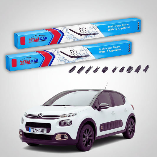 Ștergătoare Citroën C3 Gen III B618 Hatchback 2016-prezent | Set Față Flat Premium – TeamCar®