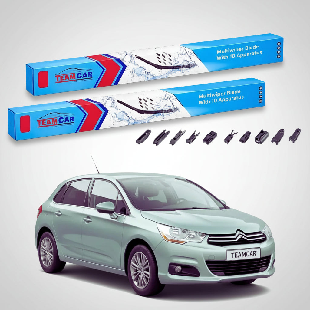 Ștergătoare Citroën C4 Gen 2 (B7) Hatchback 5D 2010-prezent | Set Față Flat Premium – TeamCar®