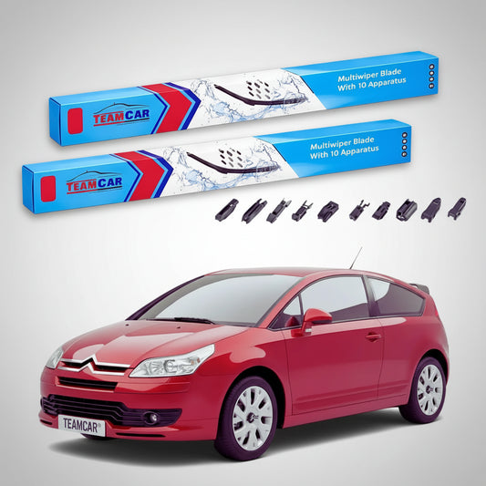 Ștergătoare Citroën C4 Gen I LA Coupé 2004-2010 | Set Față Flat Premium – TeamCar®