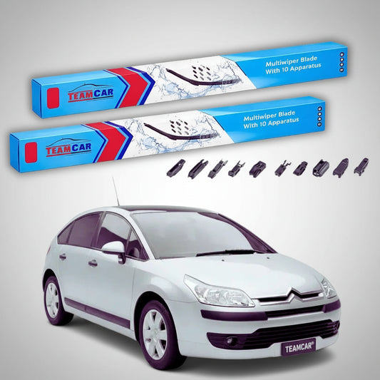Ștergătoare Citroën C4 Gen I LC Hatchback 2004-2010 | Set Față Flat Premium – TeamCar®