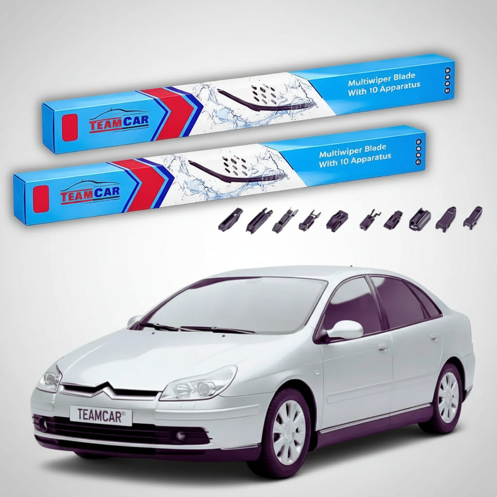 Ștergătoare Citroën C5 Gen 2 (RC) Hatchback 2004-2008 | Set Față Flat Premium – TeamCar®