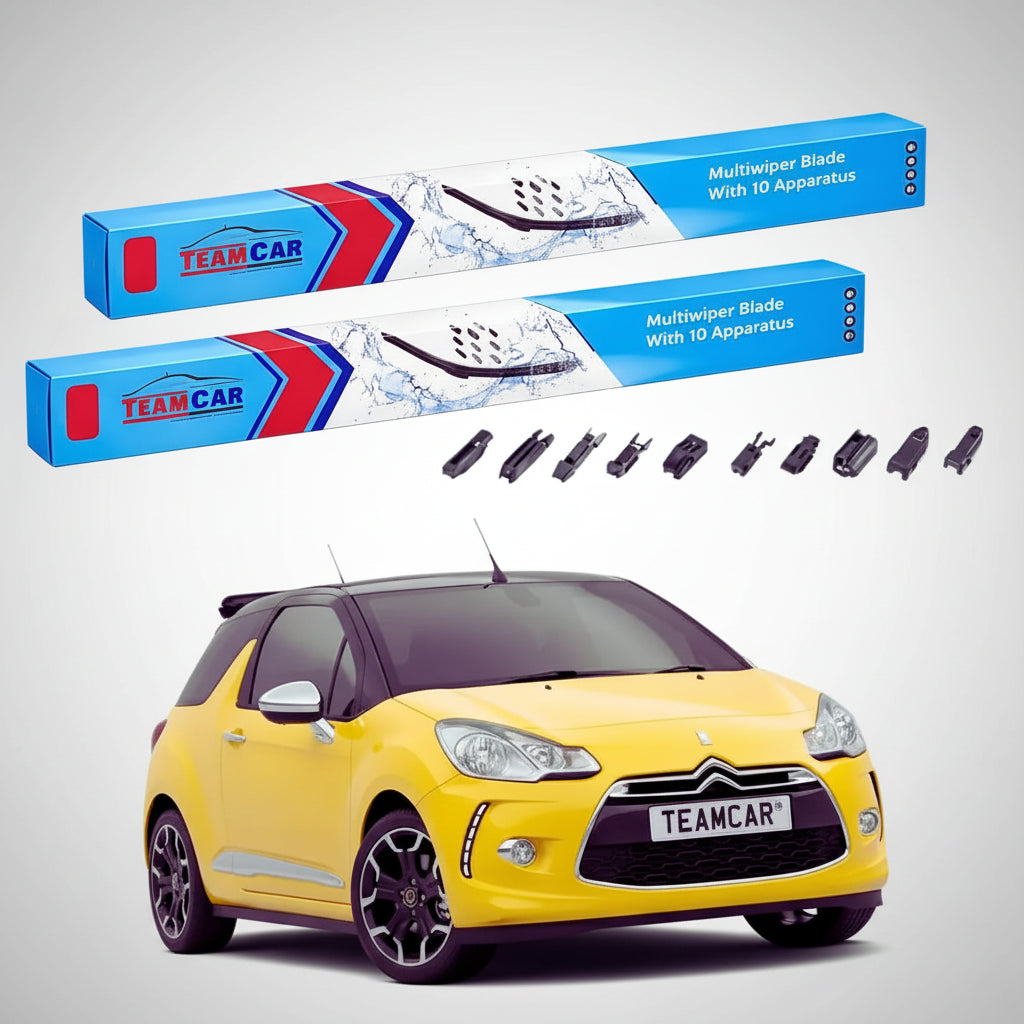 Ștergătoare Citroën DS3 Cabriolet A55 2013-2015 | Set Față Flat Premium – TeamCar®