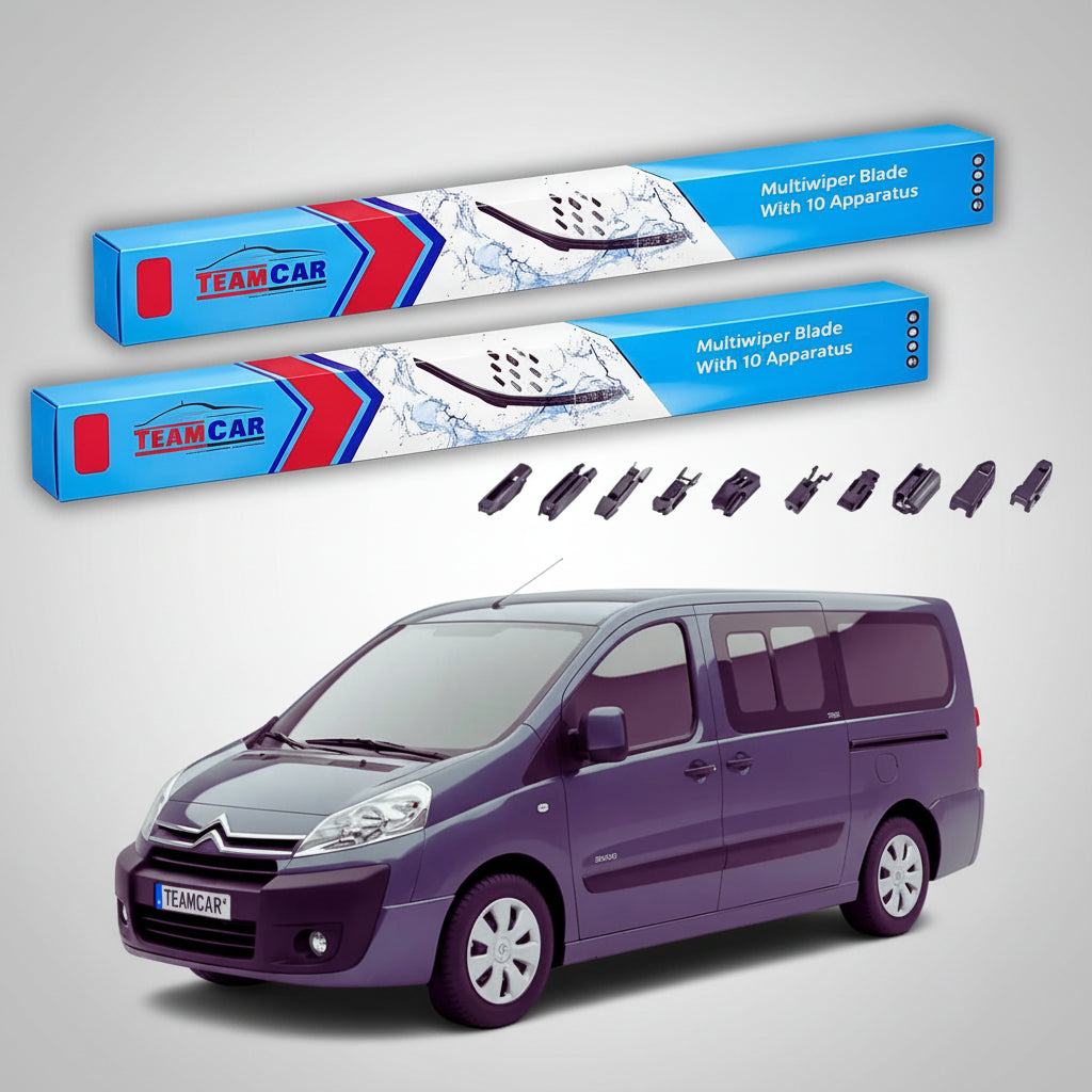 Ștergătoare Citroën Jumpy II G9 2007-prezent | Set Față Flat Premium – TeamCar®