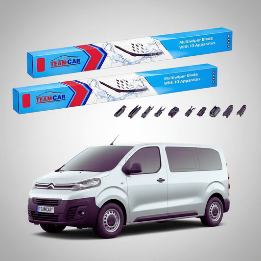 Ștergătoare Citroën Jumpy III V_ 2016-prezent 2-Doors | Set Față Flat Premium – TeamCar®
