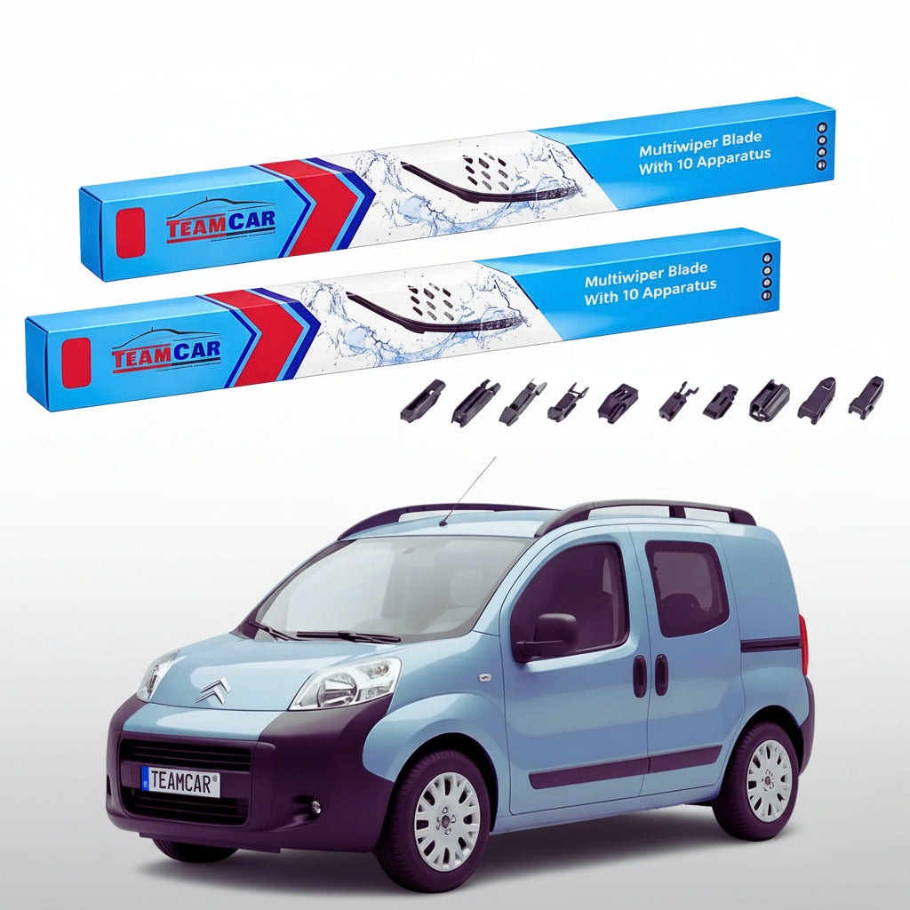 Ștergătoare Citroën Nemo Van 2-Doors 2008-prezent | Set Față Flat Premium – TeamCar®