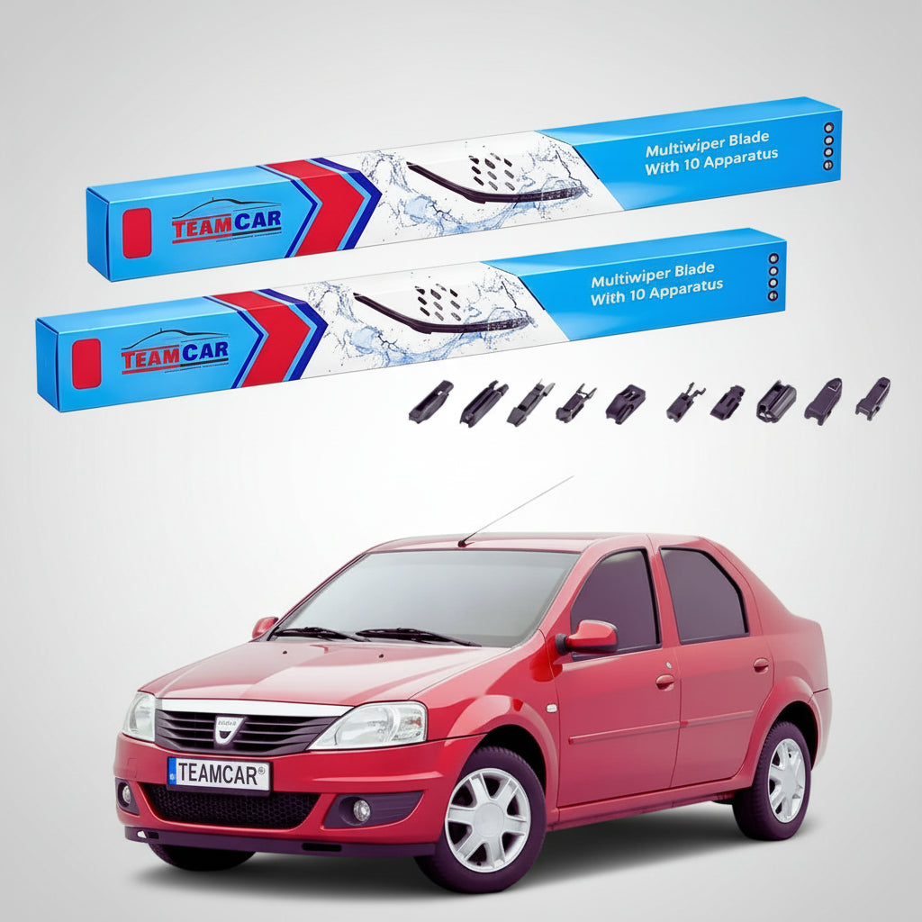 Ștergătoare Dacia Logan I Sedan 2004-2016 | Set Față Flat Premium – TeamCar®