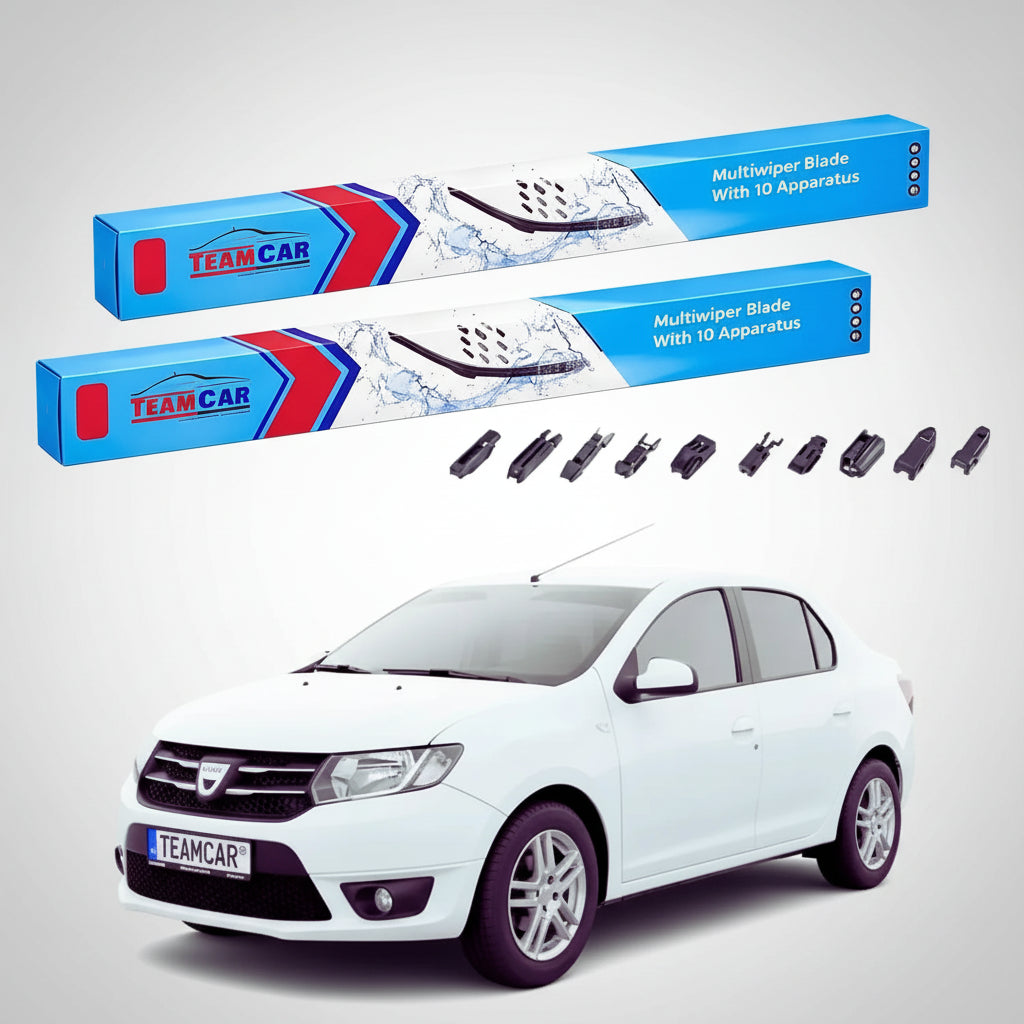 Ștergătoare Dacia Logan II Sedan 2015-prezent | Set Față Flat Premium – TeamCar®
