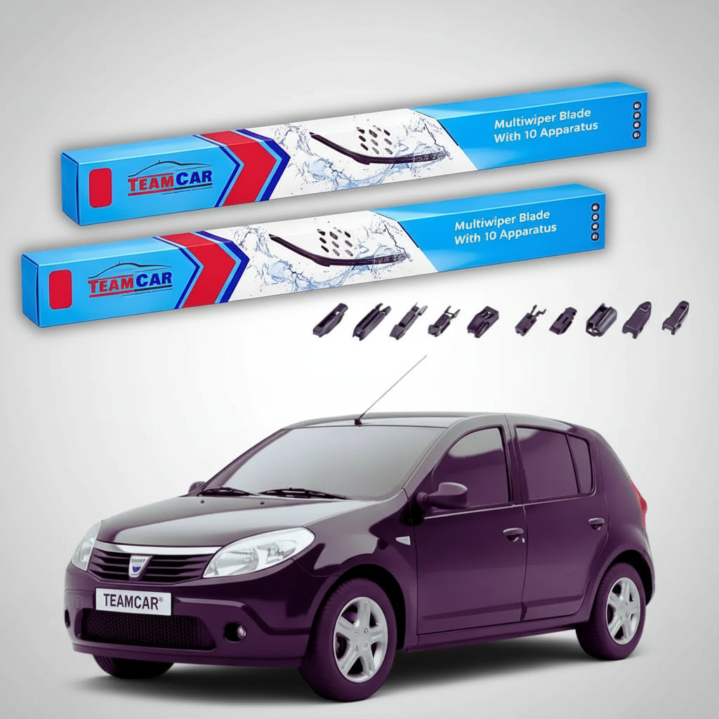 Ștergătoare Dacia Sandero I 2008-2012 | Set Față Flat Premium – TeamCar®