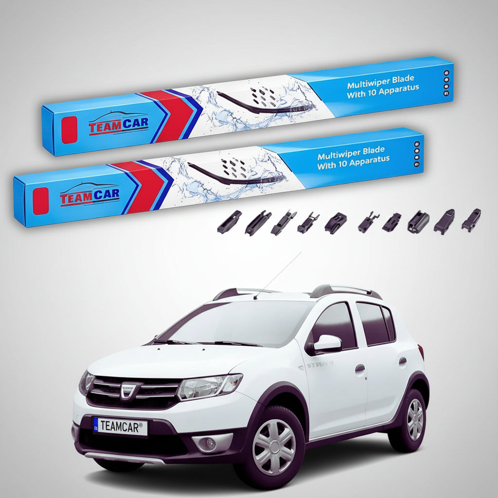 Ștergătoare Dacia Sandero II 2015-prezent | Set Față Flat Premium – TeamCar®