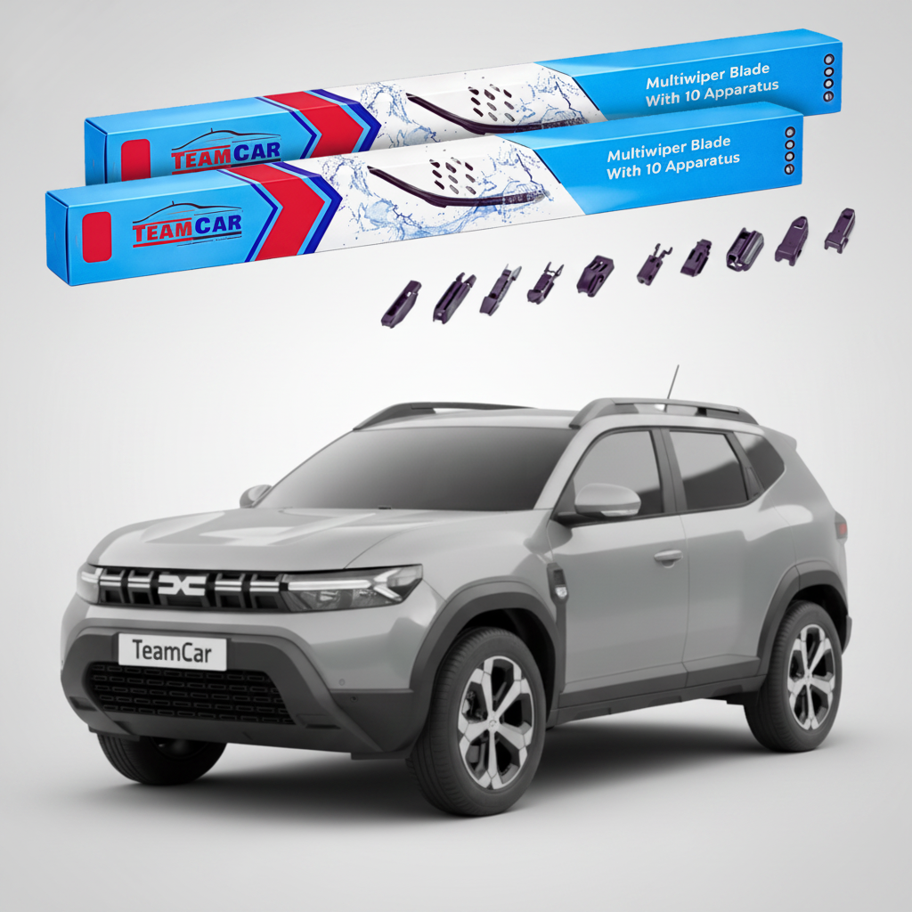 Ștergătoare TeamCar® pentru Dacia Duster III 2024-prezent – Set Față Flat Premium
