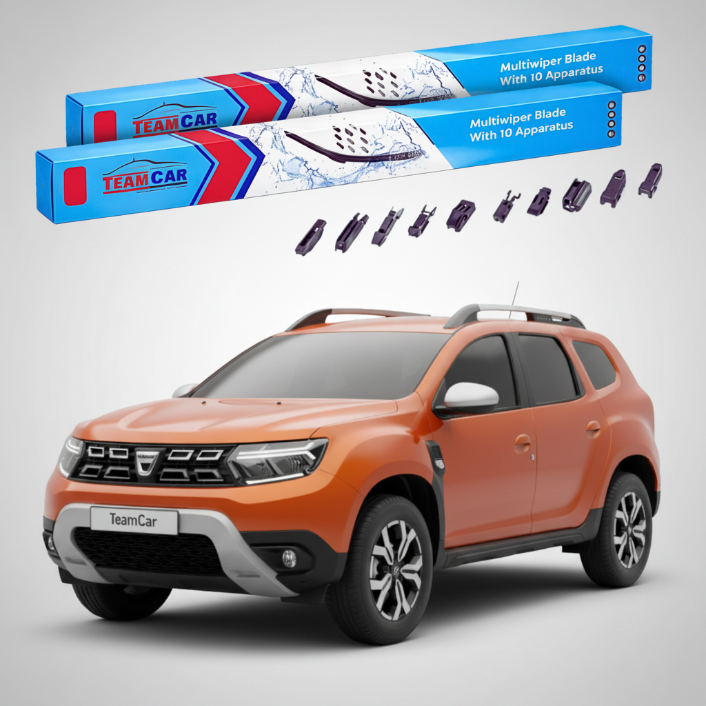 Ștergătoare TeamCar® pentru Dacia Duster II 2017-2021 – Set Față Flat Premium