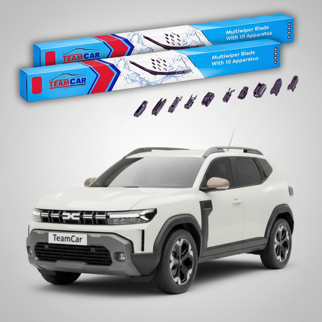 Ștergătoare TeamCar® pentru Dacia Duster II 2020-2024 – Set Față Flat Premium