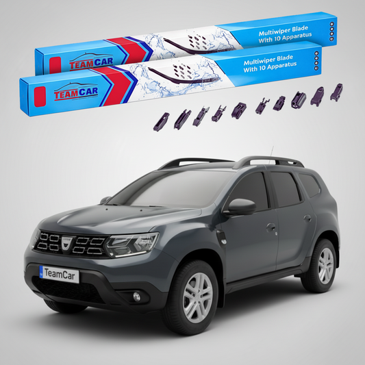 Ștergătoare TeamCar® pentru Dacia Duster I Black Touch 2016-2017 – Set Față Flat Premium