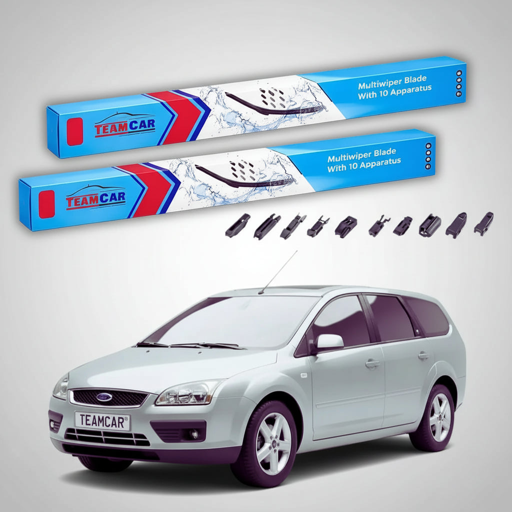 Ștergătoare Ford Focus II DA Estate 2004-2007 | Set Față Flat Premium – TeamCar®