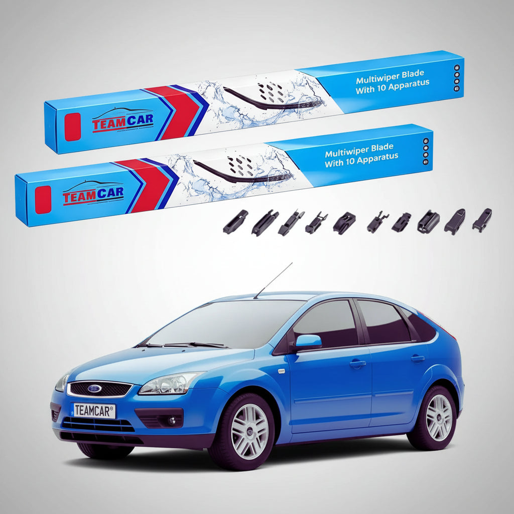 Ștergătoare Ford Focus II DA Hatchback 2004-2006 | Set Față Flat Premium – TeamCar®